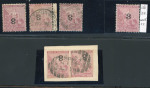 Stamp of South Africa » Cape of Good Hope 1880 "3" on 3d pale dull rose, unused single, plus three used single and a used pair on fragment
