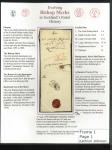 Stamp of Great Britain » Collections 1696-1809, 1-frame exhibit collection of 31 Scottish Bishop Marks