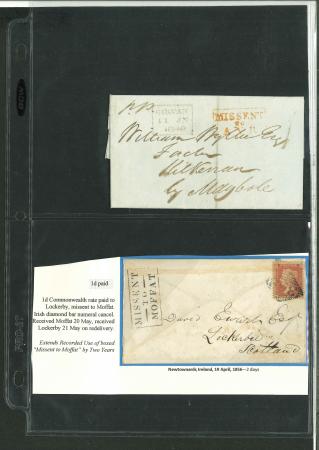 Stamp of Great Britain » Collections 1820s-40s range of 16 Scottish covers, with 'Missent',