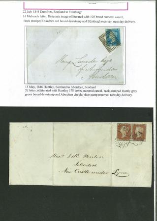 Stamp of Great Britain » Collections 1840-46 group of (mostly) Scottish line engraved covers