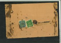 Stamp of Indian States » Charkhari 1930-45 1a emerald, two examples on cover sent registered,