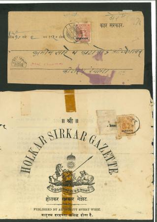 Stamp of Indian States » Indore Officials: 1904-06 Mixed duplicated accumulation on stockpages