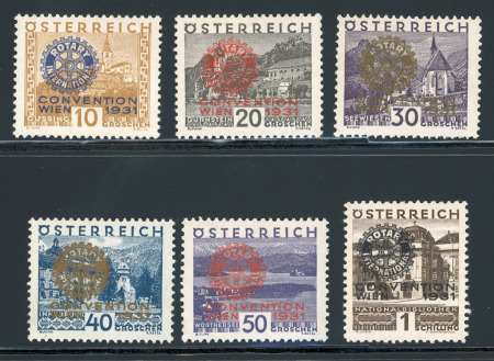 Stamp of Austria » 1st. Republic 1931, set Y&T n° 398A/398F ** MNH, Rotary, Convention