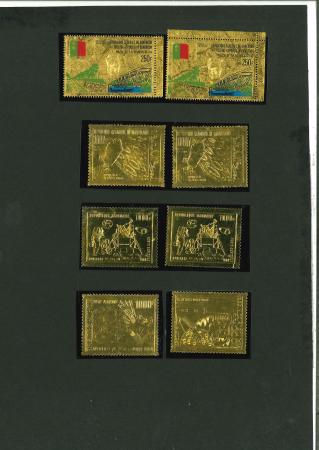 Stamp of Colonies françaises 1960-1970, collection de 48 timbres Or (dont paires) et 2