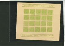 Stamp of Indian States » Soruth 1914 3p green pair of complete imperforate sheets of