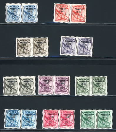 Stamp of Colonies françaises » St. Pierre et Miquelon 1942, Noel F.N.F.L. série timbres taxe Y&T n° 57/66