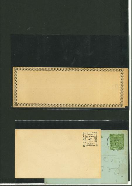 Stamp of Indian States » Bamra Postal Stationery: Group incl. 1890 unused "BAMRA POSTAGE" envelope (Deschl E3a, unpriced)