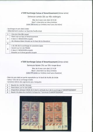 Stamp of France » Collections 1927-1931 : lot de 45 timbres de caisses d'amortissememt