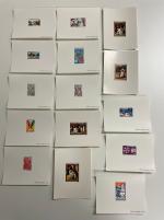 Stamp of Colonies françaises » Niger 1974-1982, lot de plus ou moins 220 épreuves de luxe