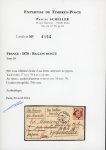 Stamp of France » Guerre de 1870-1871 1870, Ballon monté adressé en poste restante à Yokohama (Japon)
