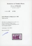 Stamp of Colonies françaises » St. Pierre et Miquelon 1941-1942, France Libre F.N.F.L., 4 timbres non émis UNIQUES neufs sans charnière