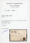 Stamp of France » Type Cérès de 1849-1850 1849, Lettre affranchie avec Cérès 20c noir YT n° 3