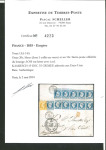 Stamp of France » Empire 1853-1862 1855, lettre de Kamiesch (Crimée) pour New York, affranchissement à 2F30