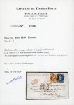 Stamp of France » Empire 1853-1862 1860, Lettre de Paris pour Karikal (Inde), affranchissement à 60c réalisé avec Napoléon 20c bleu YT n° 14