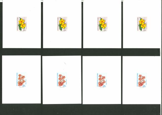 Stamp of Colonies françaises » Côte-d'Ivoire 1985, Y&T n°701A/F **, 4 séries Epreuves de Luxe & 2