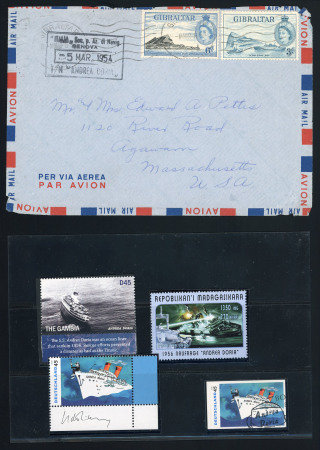 Stamp of Italy » Italian Republic 1956 SS Andrea Doria crash with SS Stockholm Italy, United States, Gibraltar