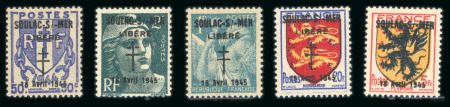 Stamp of France » Libération Soulac sur Mer (Gironde): types Blason, Iris, Marianne,