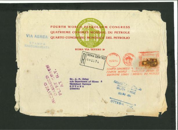 Stamp of Italy » Repubblica 1954 crash cover Italy United States LAI 451 DC-6