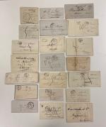 Stamp of France » Collections dans une boite à chaussures, lot de plus de 200 lettres