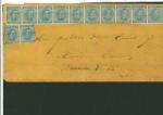 Stamp of United States » Confederate States 1862 Confederate States, 5c blue, local printing, horizontal strip of ten and a pair on cover