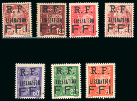 Stamp of France » Libération Paris (Ile de France): Type Pétain, Mayer n°2/7 **/*,
