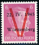 Stamp of France » Libération Wurtemberg (Allemagne): Hitler, Mayer N°6a **, cote