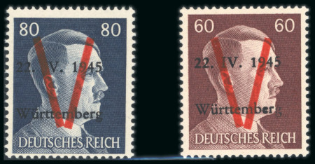 Stamp of France » Libération Wurtemberg (Allemagne): Hitler, Mayer N°12a-12b **,