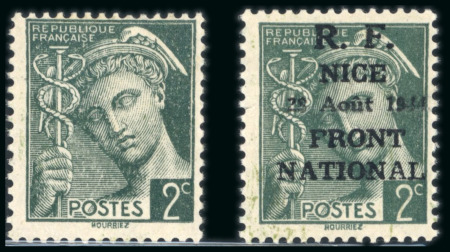 Stamp of France » Libération Nice (Alpes Maritimes): Type Mercure, Mayer n°8M **