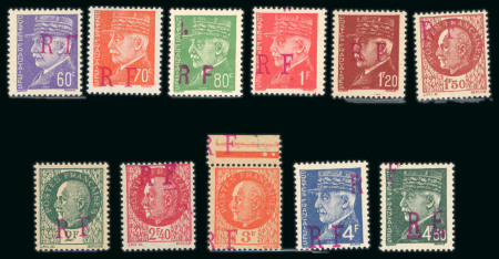 Stamp of France » Libération Niort (Deux Sèvres): Type Pétain, Mayer n°1/11 **/*,