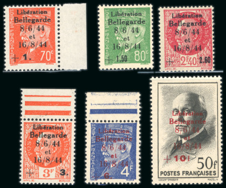 Stamp of France » Libération Bellegarde (Ain): Type Pétain, série Mayer n°1/6 **,