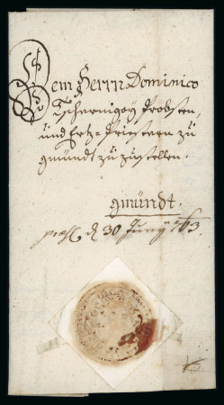 Stamp of Austria » Pre-Stamp Letters and Documents 1763 Folded letter to Gmünd, Carinthia, by Graf Lodron, Supreme Court Marshal & Colonel Chamberlain