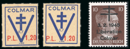 Stamp of France » Libération Colmar (haut Rhin): Hitler, Mayer n° 29 **, cote 300€,