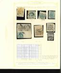 Stamp of Indian States » Kishengarh Officials: 1909-12 group of used with manuscript official overprints on an album page