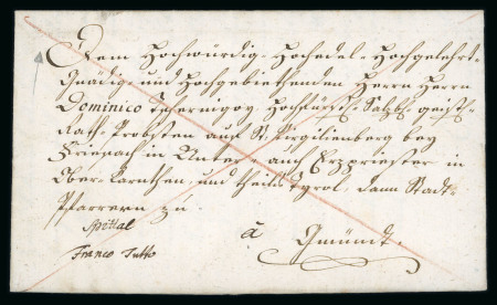 Stamp of Austria » Pre-Stamp Letters and Documents 1788 Austria  Tirol Tyrol Carinthia Kärnten franco tutto letter to Gmünd