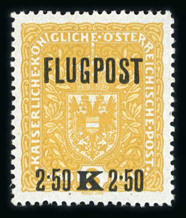 Stamp of Austria » 1890-1918 Issues  1918 Austria Airmails 2K50 mixed perforation