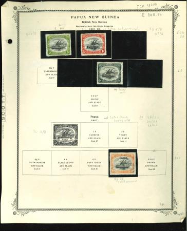 Stamp of Papua New Guinea Papua New Guinea 1901-1998, collection on 80 printed pages, mostly used, with several high values, better Lakatoi
