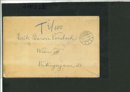 Stamp of Austria » 1890-1918 Issues  1917 Austria Postage due Issue 1916/17, 50 on 42H blk of 4 on cover