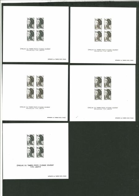 Stamp of France » Émissions à partir de 1900 1984, 2 épreuves du timbre-poste au type Liberté de