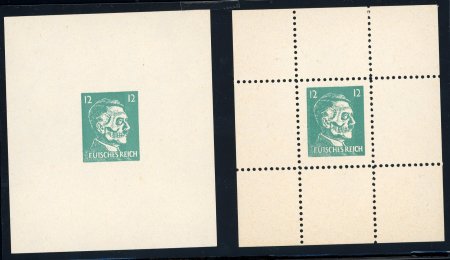 Stamp of France » Libération Propagande: Futsches Reich Mayer n° 2d vert, 2 blocs