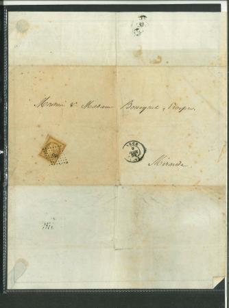 Stamp of France » Collections 1852-1871, lot de 6 lettres classiques avec Cérès non-dentelée