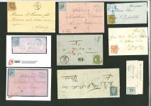 Stamp of Switzerland / Schweiz » Sammlungen Los mit 8 Briefen ab Rayon II auf dekorativem Brief nach Neuenburg