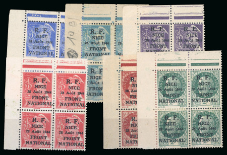 Stamp of France » Libération Nice (Alpes Maritime): Types Mercure, Pétain, série