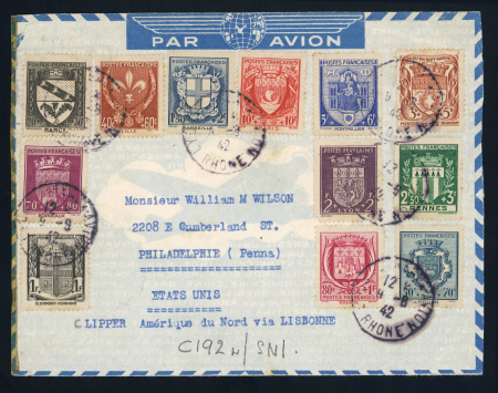 Stamp of Bermuda 1942, Bermuda Censorship France with 2-line "Released by Prize Court"