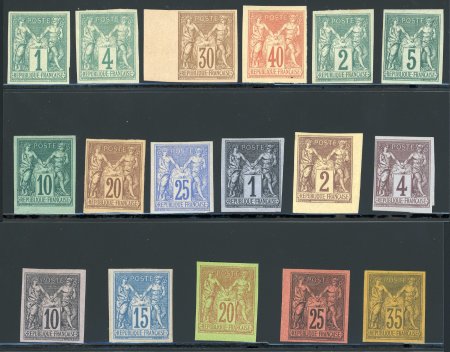 Stamp of Colonies françaises » Colonies Générales Colonies Générales :1887-1880, 17 classiques type Sage