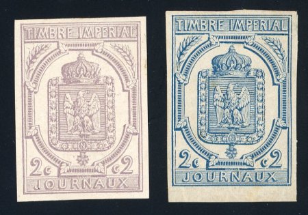 Stamp of France » Journaux 1868, pour Journaux Y&T n° 1-2 (*), très belles marges