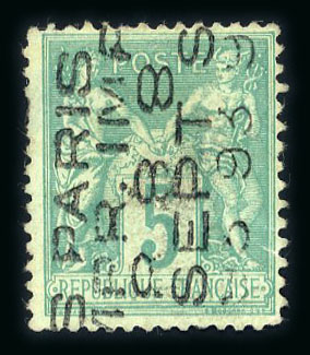 Stamp of France » Préoblitérés 1877, Type Sage préoblitéré 5 lignes,  Y&T n°15 (*).