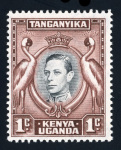 Stamp of Kenya, Uganda and Tanganyika » Kenya, Uganda and Tanganyika 1938-54 Kenya, Uganda and Tanganyika Definitives 1c errors