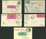 Stamp of Aerophilately » Rocketmail 1935/38/39 a group of rocket mail, comprising four rocketgrams signed Stephen Smith