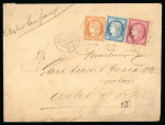 Stamp of France » Emission Cérès 1871-72 1875-76 4 FRANCE 4 lettres Cérès (1 lettre combination avec 40c 1870