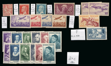 Stamp of France » Collections 1902-64, France, lot de timbres neuf **